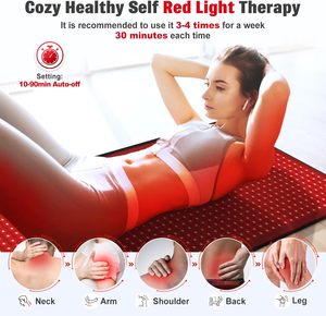 Saco de dormir para terapia de luz roja, 660Nm, 850Nm, esterilla infrarroja de cuerpo completo, alivio del dolor, cuidado de la piel, Spa en casa, Yoga, Sauna, dispositivo de bienestar - Product Image 2