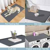 Couverture de protection pour lave-linge et sèche-linge en silicone antidérapant, tapis imperméable pour la protection du dessus du lave-linge, pour la maison, la cuisine, la buanderie