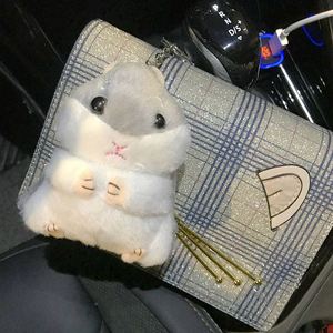 Hamster Fur Doll Keychain Pendant Doll Hamster Cute <b>Backpack</b> Doll Plush School Bag Pendant Charm Plush Pompom Plush 3D Key Chain - Product Image 3