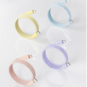 Câble de données tressé Maoxin 60W 27W USB-C vers USB-C, câble de charge ultra-rapide pour <span class=keywords><strong>iPhone</strong></span> 17 avec <span class=keywords><strong>enrouleur</strong></span> de câble mignon motif animal - Product Image 4