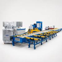 Table de refroidissement pour extrusion d'aluminium 2700T, 90KW, 380V, avec table de dévidage PLC et ligne de convoyage avec tireur pour le marché africain