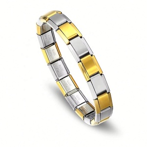 Pulseras de Acero Inoxidable Estilo Italiano ODM, Unisex, con Diamantes de Titanio, Plata, Perlas, Estilo Punk, Budista, con Dijes Italianos - Product Image 4