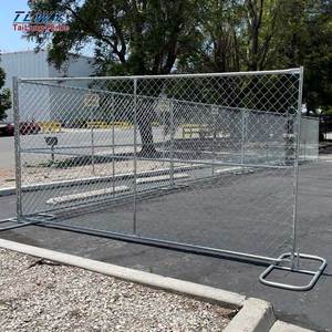 Mỹ 6tf 8ft 10ft kích thước tùy chỉnh xây dựng hàng rào tấm Chuỗi liên kết hàng rào tạm thời mạ kẽm tạm thời hàng rào di động - Product Image 1