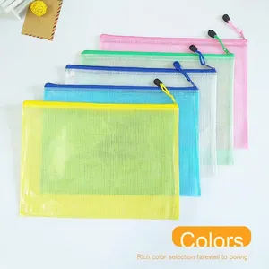 Trong suốt PVC tập tin túi in lưu trữ và bút chì túi A4 lưới dây kéo túi cho lưu trữ thông tin và chủ đề tổ chức - Product Image 3