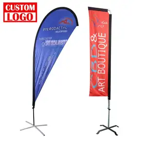 Professional Supplier Beach Flags Outdoor Teardrop Flag Feather Flag For Activities