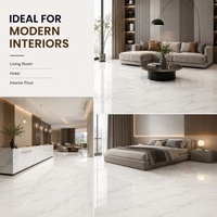 Carreaux de porcelaine aspect marbre poli moderne, carreaux de sol/mur chinois Foshan pour sol 60x60 en céramique