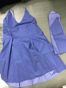 Váy denim nữ dáng ôm cao eo, kiểu dáng thời trang, thiết kế cổ chữ V sâu, dây khoét lỗ, dáng chữ A, mới E5101 - Product Image 6