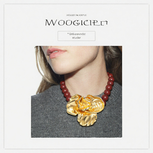 Collier ras du cou tendance avec pendentif fleur massif en alliage et perles, bijoux bouddhistes pour femme, idéal pour les soirées - Product Image 3