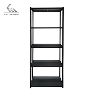 Étagère noire à 5 couches sans boulons, étagère industrielle légère en acier, bon marché - Product Image 5