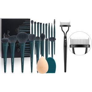 Dudare personalizzabile Set di pennelli per il trucco 17 pezzi tappetino per la pulizia spugnetta per il trucco pettine per ciglia - Product Image 2