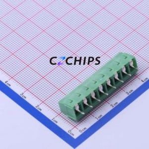 DB127V-5.0-8P-GN-S Screw Terminal Block Through hole Component (THT),P=5mm Connector 1x8P 5mm Green Through Hole - Product Image 2