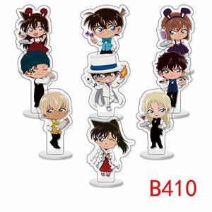 6CM 9 unids/set accesorios artesanías de plástico <span class=keywords><strong>Detective</strong></span> <span class=keywords><strong>Conan</strong></span> Kudou Shinichi Mouri Ran figura acrílico Anime soporte placa - Product Image 4