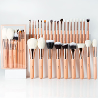 BEILI 28 pièces pinceaux de maquillage de luxe rose marque privée fond de teint professionnel de haute qualité ensemble de pinceaux de maquillage fard à paupières avec boîte