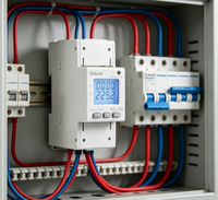 Medidor de Energía Inteligente Monofásico Acrel ADL200, Entrada Directa de 80A, RS485 Modbus RTU, Clase 0.5 de Precisión, 220V, Riel DIN, Pantalla Digital