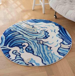 Bền Thân Thiện Với Môi Trong Nhà Polyester Máy Tufted Nonslip Vòng Khu Vực Thảm Dày Mềm Có Thể Giặt Hộ Gia Đình Thảm Tapis Phòng Ngủ - Product Image 3