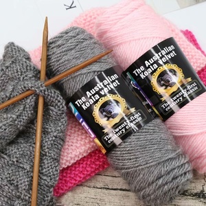 Directo de fábrica 100g Koala terciopelo tejido a mano prendas de vestir bufanda medio grueso palo costura lana mezclada hilo 100% teñido al por mayor - Product Image 1