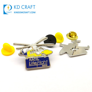 Hot bán không có đặt hàng tối thiểu Kim Loại Tùy chỉnh 3D máy bay huy hiệu vàng bạc mạ men máy bay ve áo Pin - Product Image 3