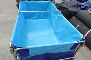 Pare-soleil résistant au froid bâche PVC épaissie durable facile à installer support de tuyau en acier réservoir d'étang à poissons carré - Product Image 3