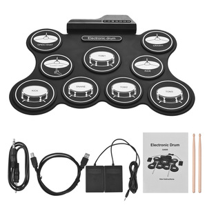 Electronic Drum <b>Kit</b> Foldable USB Charging 8Cm Portable <b>Roll</b> Up Drum With Drumsticks For Practice - Product Image 5