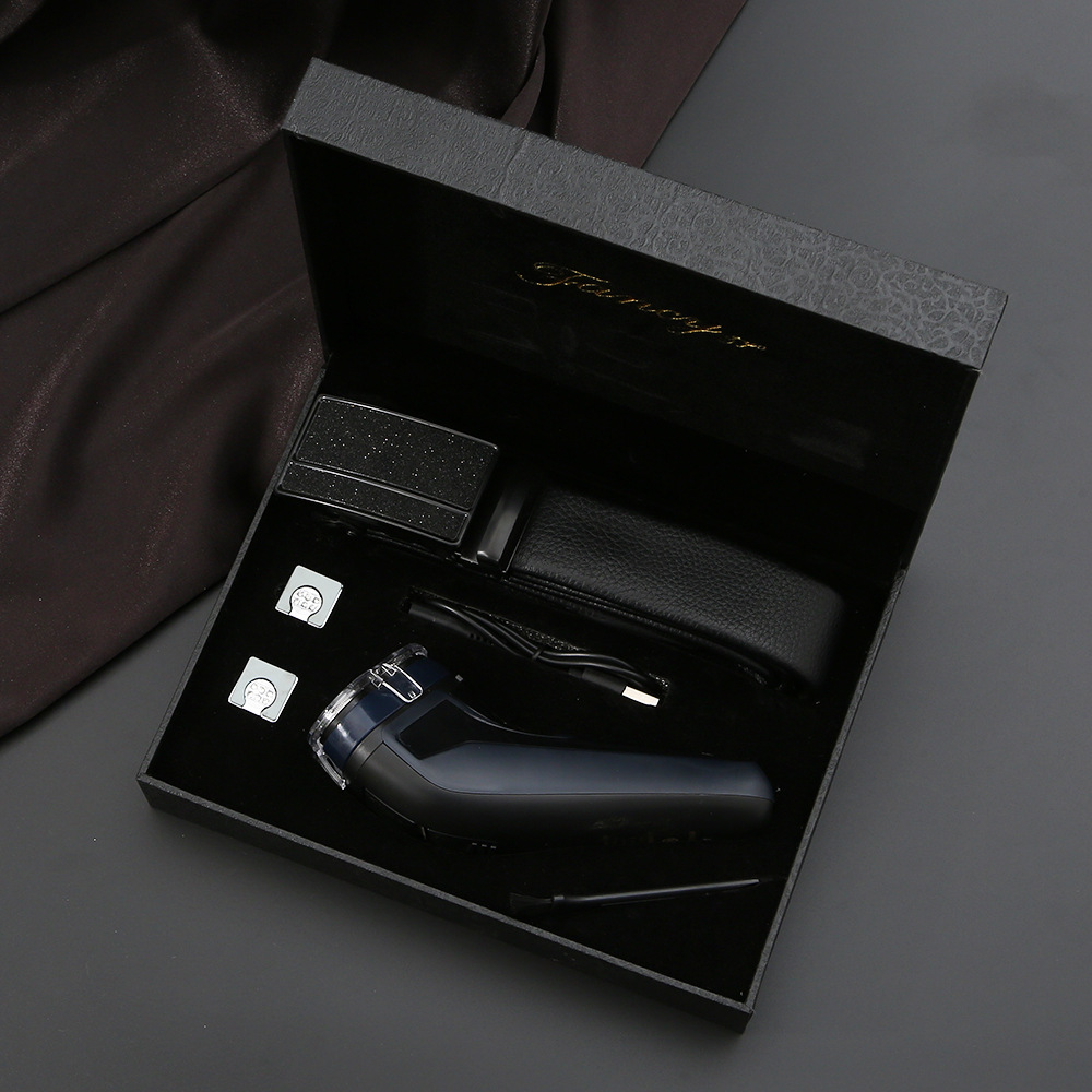 m2858 Set 4 piezas-cinturón+navaja+gemelos+caja regalo madera