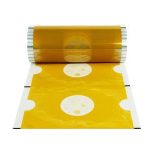 Rollo de película de embalaje de PVC amarillo dorado mate con logotipo personalizable de alta calidad rollo de película de embalaje de alimentos para Festival - Product Image 2