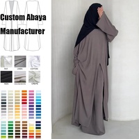 Maßgeschneidertes Medina Seide Sport-Tunika 2-teiliges Abaya-Set mit Rock Bescheidenes Muslimisches Damenkleid Islamisches Eid Ramadan Großhandel Geschlossene Abaya
