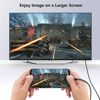 Câble FJGEAR Type C vers HD 2.0 tressé 4K 60Hz UHD 3D haute vitesse USB C pour ordinateur portable, smartphone, écran, home cinéma