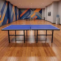 Table de tennis de table pliable en MDF de 18 mm pour l'intérieur et l'extérieur, table de ping-pong durable avec filet, montage facile et structure robuste