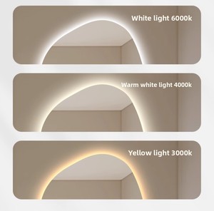 <span class=keywords><strong>Espejo</strong></span> <span class=keywords><strong>de</strong></span> Baño LED Personalizado <span class=keywords><strong>de</strong></span> Forma Irregular para Montar en la Pared <span class=keywords><strong>de</strong></span> la Sala <span class=keywords><strong>de</strong></span> Estar o el Dormitorio - Product Image 3