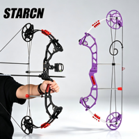 Arc à poulies STARCN 23-47 Lbs, 70% Let-Off, poignée légère en aluminium A380, double caméra, pour adolescents et archers débutants