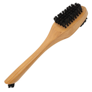 Cepillo de madera para zapatos con cerdas de pelo de cerdo, herramienta de limpieza de doble cara para uso doméstico - Product Image 2