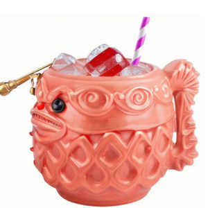 Custom Angler Fish Shape 3D Tiki Beer Cup Party bar Decorate Cocktail Ceramic Angler Fish Tiki <strong>Mugs</strong> - Product Image 1