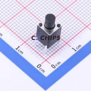 TS-1006D-BR12026 Tactile Switch Through hole Component THT,6x6mm Switch Single Pole Single Throw Round Button 2.6N Through Hole - Product Image 1