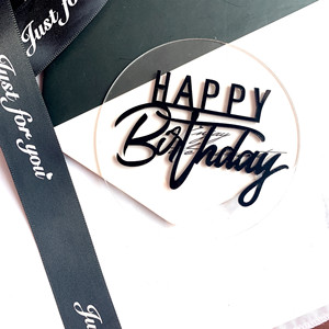 Honey And Sweetness Acrylic <b>Cake</b> Topper Happy Birthday Double Layer Transparent <b>Cake</b> <b>Decoration</b> Birthday Party <b>Supplies</b> - Product Image 2