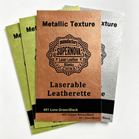 Cuir métallique auto-adhésif gravable au laser, feuilles de similicuir métallique pour gravure au laser, cuir pour laser UV