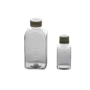 Sorfa Laboratory petg media bottle 1L transparent square sterile sample 1000ml media bottle