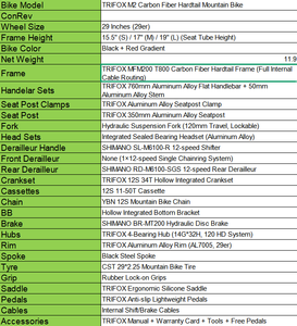 Bicicleta de Montaña <span class=keywords><strong>TRIFOX</strong></span> de Carbono con M6100 de 12 Velocidades y Frenos de Disco Hidráulicos para Carreras Todoterreno Profesionales - Product Image 6