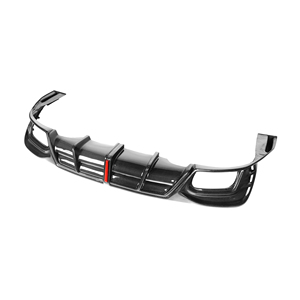 Diffusore Posteriore in Vera Fibra di Carbonio Stile A con Luce Freno LED per <span class=keywords><strong>Audi</strong></span> <span class=keywords><strong>A4</strong></span> B9.5 S4 <span class=keywords><strong>Sline</strong></span> 2021-2024, Splitter per Paraurti Posteriore - Product Image 5