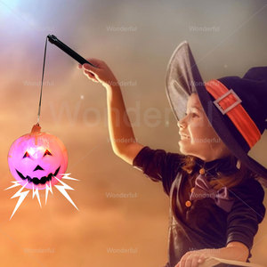 Halloween LED bí ngô trang trí mới được phong cách sáng bí ngô cầm tay đèn lồng lừa trang trí đạo cụ - Product Image 1