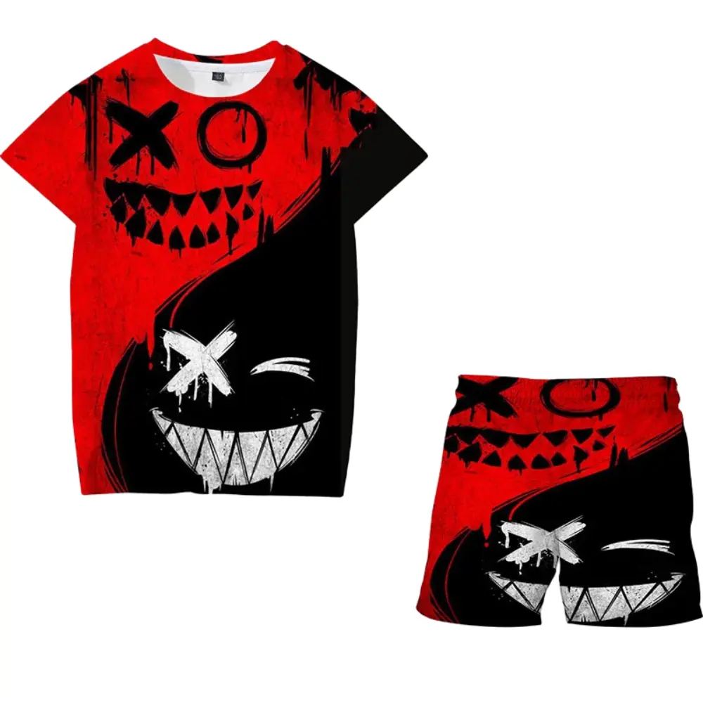 OEM/ODM Manufacturer Men'S Summer Tracksuits Screen Print Tshirt Shorts Set Men's Shorts And T Shirt Set