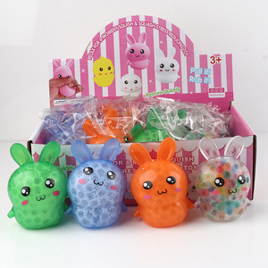 Bulk Transparent <b>Bead</b> Bunny Squishy Toys TPR Soft Stress Relief Fidget Toys Assorted Mini Kids Party Favors Classroom Rewards - Product Image 2