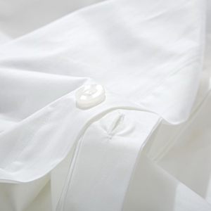 Juego de Funda Nórdica de Satén 100% Algodón Egipcio, Moderno y Suave, 400 Hilos, con Cierre de Botones y Lazos en las Esquinas, para Hogar, Hotel, Hospital - Product Image 5