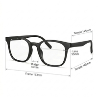 Lunettes optiques carrées robustes de haute qualité pour hommes et femmes, idéales pour le travail à distance et les études, ajustement confortable, durables, K504-12, logo personnalisé disponible