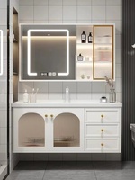 Luxe moderne simplicité une pièce en céramique bassin salle de bain armoire Intelligent lavage des mains toilette Table de lavage hôtels exclusifs