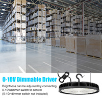 Lampes LED de plafond High Bay pour garage, lampe High Bay avec prise 110V, crochet US, homologuées UL, éclairage LED pour atelier, grange