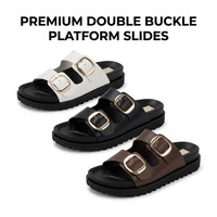 Nouvelles sandales d'été rétro à plateforme pour femmes, style tendance, semelle épaisse en PU, semelle extérieure en caoutchouc, pantoufles d'été