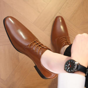 Chaussures en PU respirantes à lacets pour hommes, style décontracté et tendance, idéales pour l'extérieur, collection automne-hiver, grandes tailles, mode transfrontalière - Product Image 4