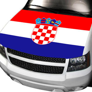 Housse de capot de voiture personnalisée en polyester avec drapeau croate pour la Coupe de football 2026, idéale pour la décoration extérieure des véhicules - Product Image 6