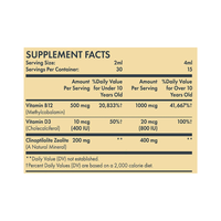 Gouttes liquides de zéolite clinoptilolite - Complément minéral naturel avec complexe de vitamine B et CoQ10, marque privée OEM pour adultes