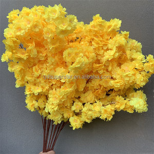 L-650 Màu Sắc Mới Vàng Trang Trí Đám Cưới Hoa Trần Treo Hoa Lụa Nhân Tạo Chi Nhánh Hoa Anh Đào Cho Bảng Cây - Product Image 1